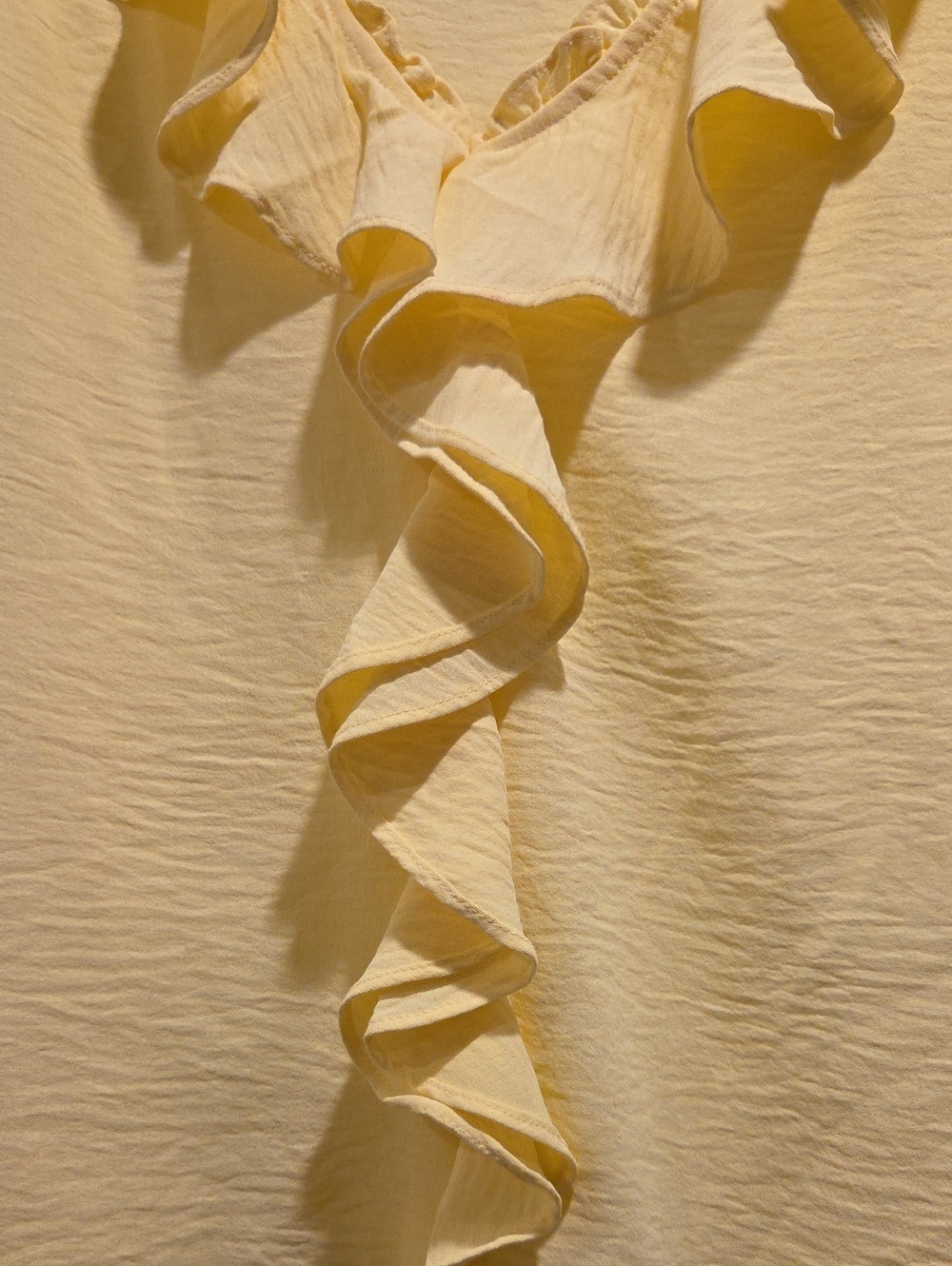 Pretty Yellow Ruffle Top - Picture 2 of 10